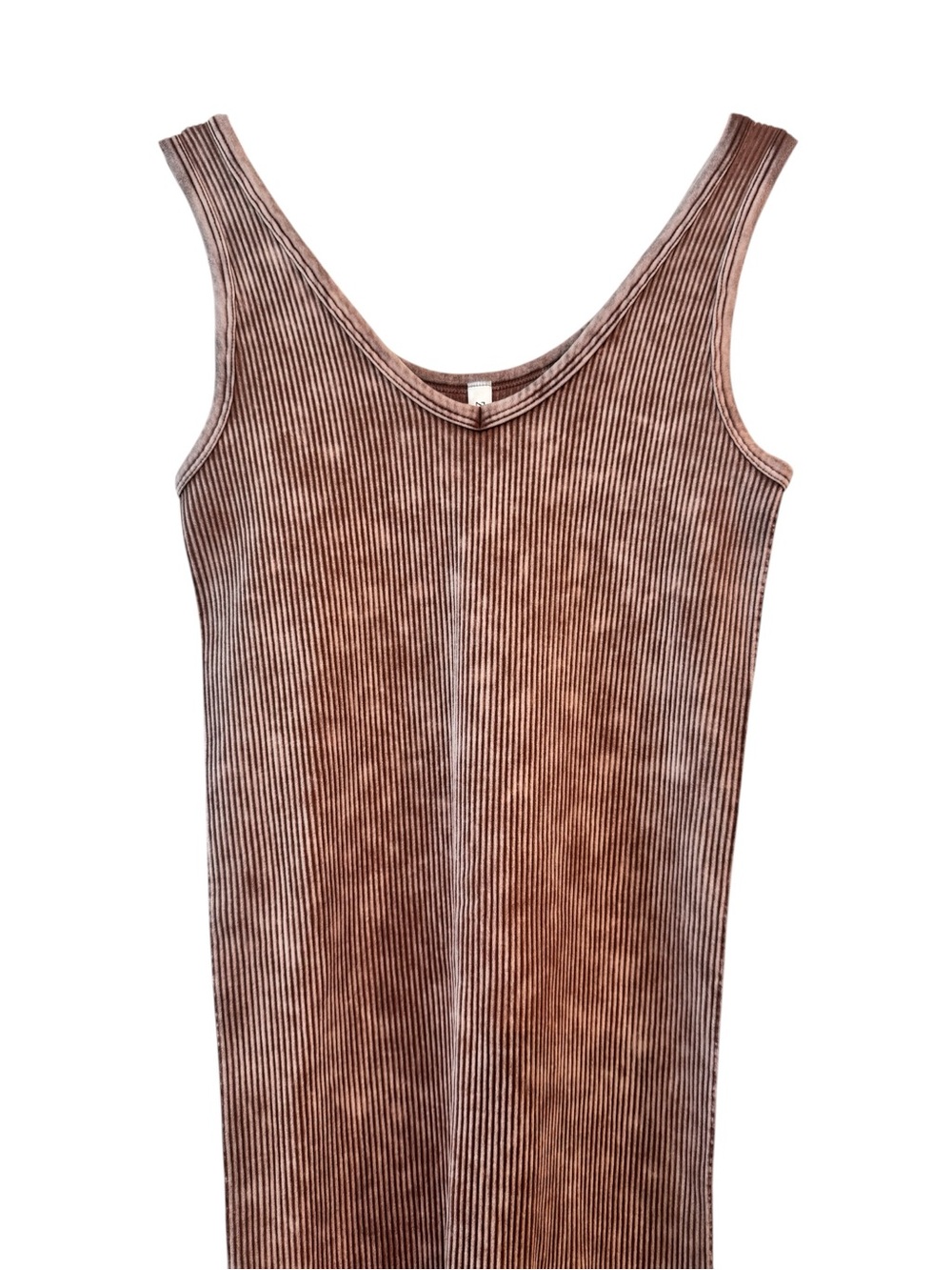 NWOT Zenana Ribbed Jumpsuit in Mocha - Picture 2 of 5